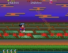 une photo d'Ã©cran de Pistol Daimyo No Bouken sur Arcade